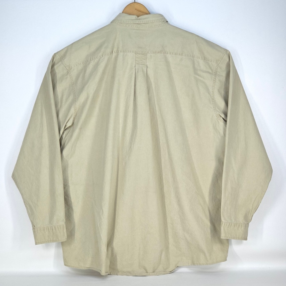 LL Bean Sunwashed Canvas Shirt Mens XXL Tall Outdoors 0FCW8 Chore‎ Barn Workwear - Picture 3 of 16